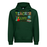Forest Green being a teacher makes my life complete Urban Hoodie - RanaPortraitStore