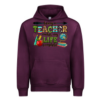 Mauve Wine being a teacher makes my life complete Urban Hoodie - RanaPortraitStore