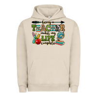 Pigment French Oak being a teacher makes my life complete Urban Hoodie - RanaPortraitStore