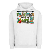 Pigment Lunar Rock being a teacher makes my life complete Urban Hoodie - RanaPortraitStore