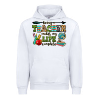 White being a teacher makes my life complete Urban Hoodie - RanaPortraitStore