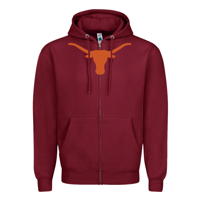 Texas Longhorns Zipper Hoodie by DesignPulse | Teevron