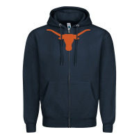Navy texas longhorns Zipper Hoodie - DesignPulse
