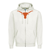 Oatmeal Heather texas longhorns Zipper Hoodie - DesignPulse