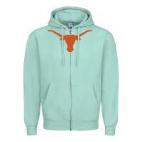 Seafoam texas longhorns Zipper Hoodie - DesignPulse