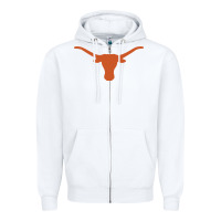 White texas longhorns Zipper Hoodie - DesignPulse