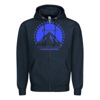 Navy paramount pictures Zipper Hoodie - DesignPulse