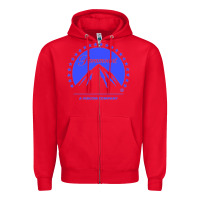 Red paramount pictures Zipper Hoodie - DesignPulse