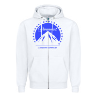 White paramount pictures Zipper Hoodie - DesignPulse