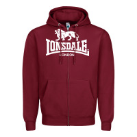 Burgundy lonsdale classic logo lion Zipper Hoodie - DesignPulse