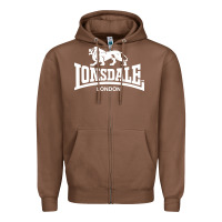 Chestnut lonsdale classic logo lion Zipper Hoodie - DesignPulse