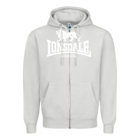 Dove Grey lonsdale classic logo lion Zipper Hoodie - DesignPulse