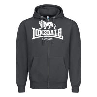 Smoke lonsdale classic logo lion Zipper Hoodie - DesignPulse