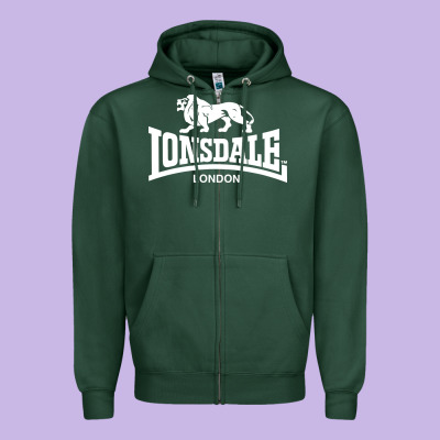 Lonsdale Classic Logo Lion Zipper Hoodie Designed By Designpulse