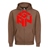 Chestnut GAN CUBE TIME Zipper Hoodie - DesignPulse