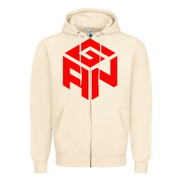 Sandshell GAN CUBE TIME Zipper Hoodie - DesignPulse