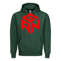 Sports Green GAN CUBE TIME Zipper Hoodie - DesignPulse