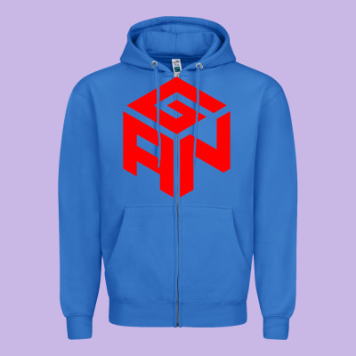 Gan Cube Time Zipper Hoodie Designed By Designpulse