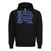 Black laval rocket Zipper Hoodie - DesignPulse