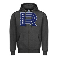 Charcoal Heather laval rocket Zipper Hoodie - DesignPulse