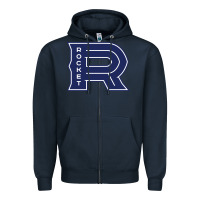 Navy laval rocket Zipper Hoodie - DesignPulse