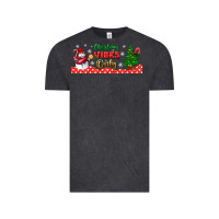 Vintage Black christmas vibes only libbey glass Vintage Tee - BundleAndBundleShop