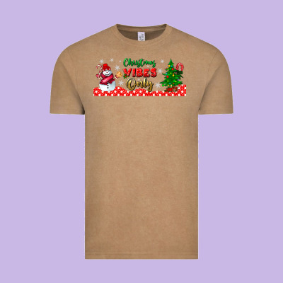 Christmas Vibes Only Libbey Glass Vintage Tee Designed By Bundleandbundleshop