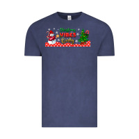 Vintage Denim christmas vibes only libbey glass Vintage Tee - BundleAndBundleShop