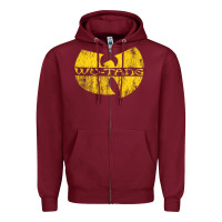 Burgundy Vintage Zipper Hoodie - DesignPulse