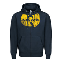Navy Vintage Zipper Hoodie - DesignPulse
