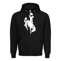 Black wyoming cowboys Zipper Hoodie - DesignPulse