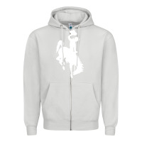 Dove Grey wyoming cowboys Zipper Hoodie - DesignPulse