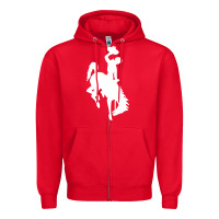 Red wyoming cowboys Zipper Hoodie - DesignPulse