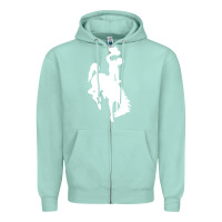 Seafoam wyoming cowboys Zipper Hoodie - DesignPulse