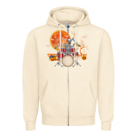 Sandshell Skeleton Drummer Halloween Costume Playing Drums Mens Boys Zipper Hoodie - DesignPulse