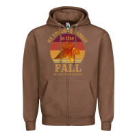Chestnut feminist my favorite season is fall patriarchy retro vintage long slee Zipper Hoodie - DesignPulse