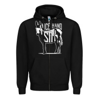 Black Nice Hand Sir Donkey Poker Funny Gambling Design For Fans Zipper Hoodie - DesignPulse