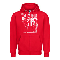 Red Nice Hand Sir Donkey Poker Funny Gambling Design For Fans Zipper Hoodie - DesignPulse