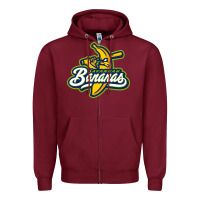 Burgundy bananas Zipper Hoodie - DesignPulse