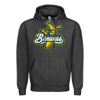 Charcoal Heather bananas Zipper Hoodie - DesignPulse