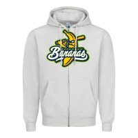 Dove Grey bananas Zipper Hoodie - DesignPulse