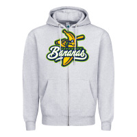 Heather Grey bananas Zipper Hoodie - DesignPulse