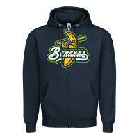 Navy bananas Zipper Hoodie - DesignPulse
