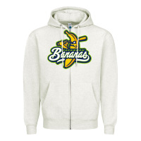 Oatmeal Heather bananas Zipper Hoodie - DesignPulse