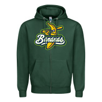 Sports Green bananas Zipper Hoodie - DesignPulse