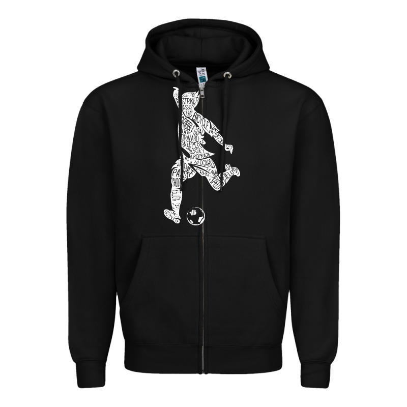 Soccer Player Ball Zipper Hoodie by DesignPulse | Teevron