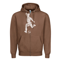 Chestnut soccer player ball Zipper Hoodie - DesignPulse