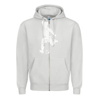 Dove Grey soccer player ball Zipper Hoodie - DesignPulse