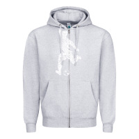 Heather Grey soccer player ball Zipper Hoodie - DesignPulse