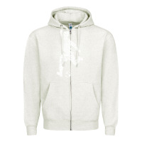 Oatmeal Heather soccer player ball Zipper Hoodie - DesignPulse